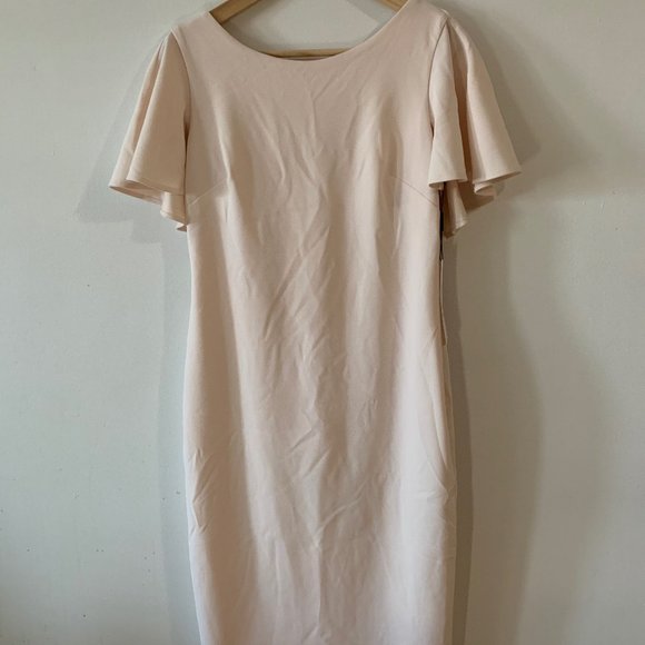 Calvin Klein Pink Butterfly Sleeve Midi Dress - Picture 4 of 7